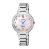 SEIKO GENERAL SUP381P1 SOLAR STAINLESS STEEL WOMEN'S SILVER WATCH - H2 Hub Watches