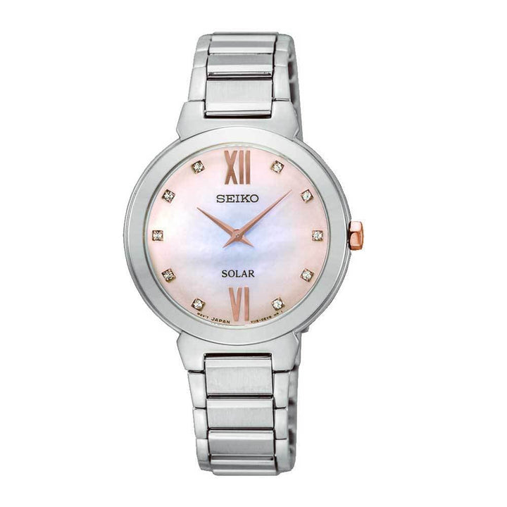 SEIKO GENERAL SUP381P1 SOLAR STAINLESS STEEL WOMEN'S SILVER WATCH - H2 Hub Watches