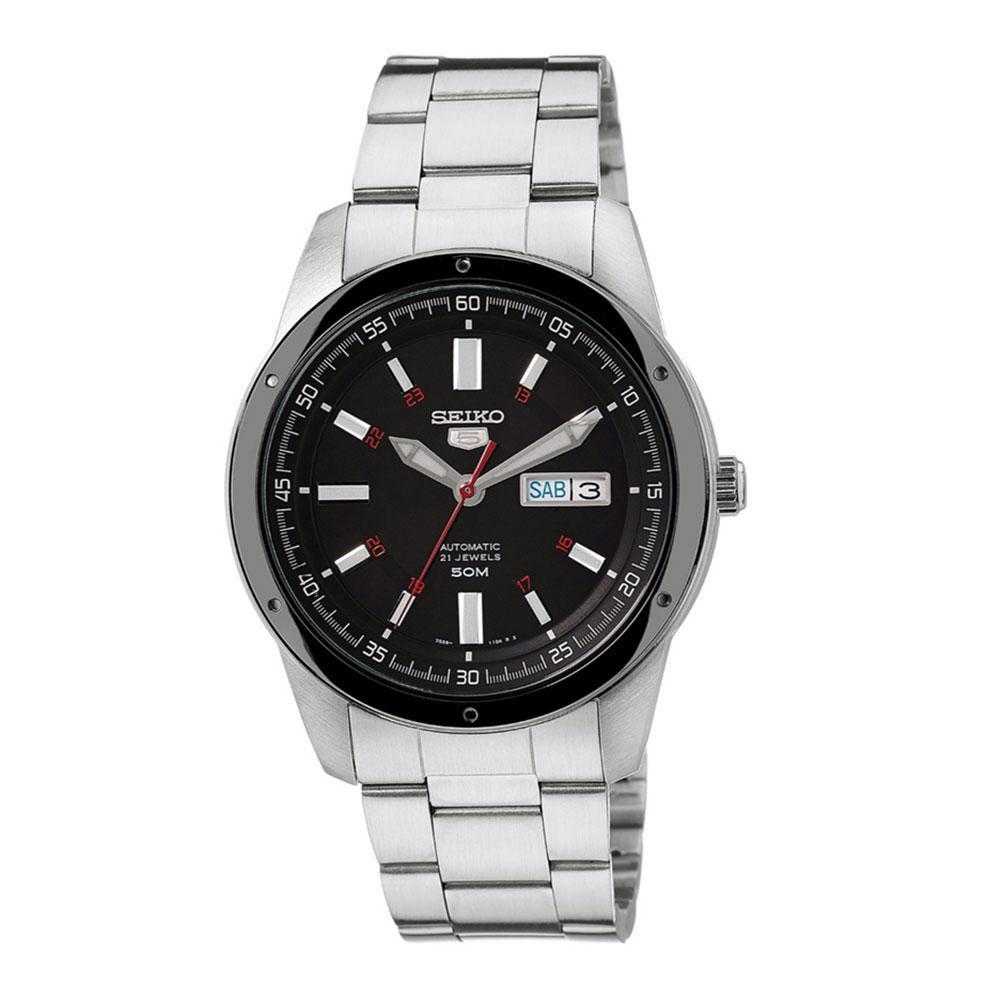 SEIKO 5 SNKN15K1 AUTOMATIC STAINLESS STEEL MEN'S SILVER WATCH - H2 Hub Watches