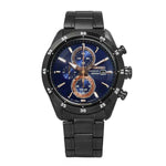 SEIKO GENERAL SSC539P1 SOLAR CHRONOGRAPH STAINLESS STEEL MEN'S BLACK WATCH - H2 Hub Watches