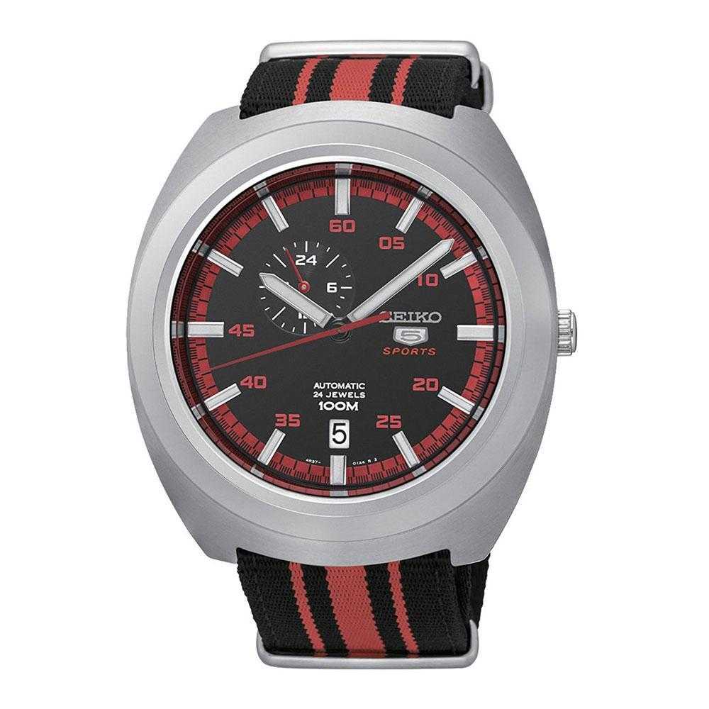 SEIKO 5 SPORTS SSA287K1 AUTOMATIC MEN'S STRIPED NATO STRAP WATCH - H2 Hub Watches