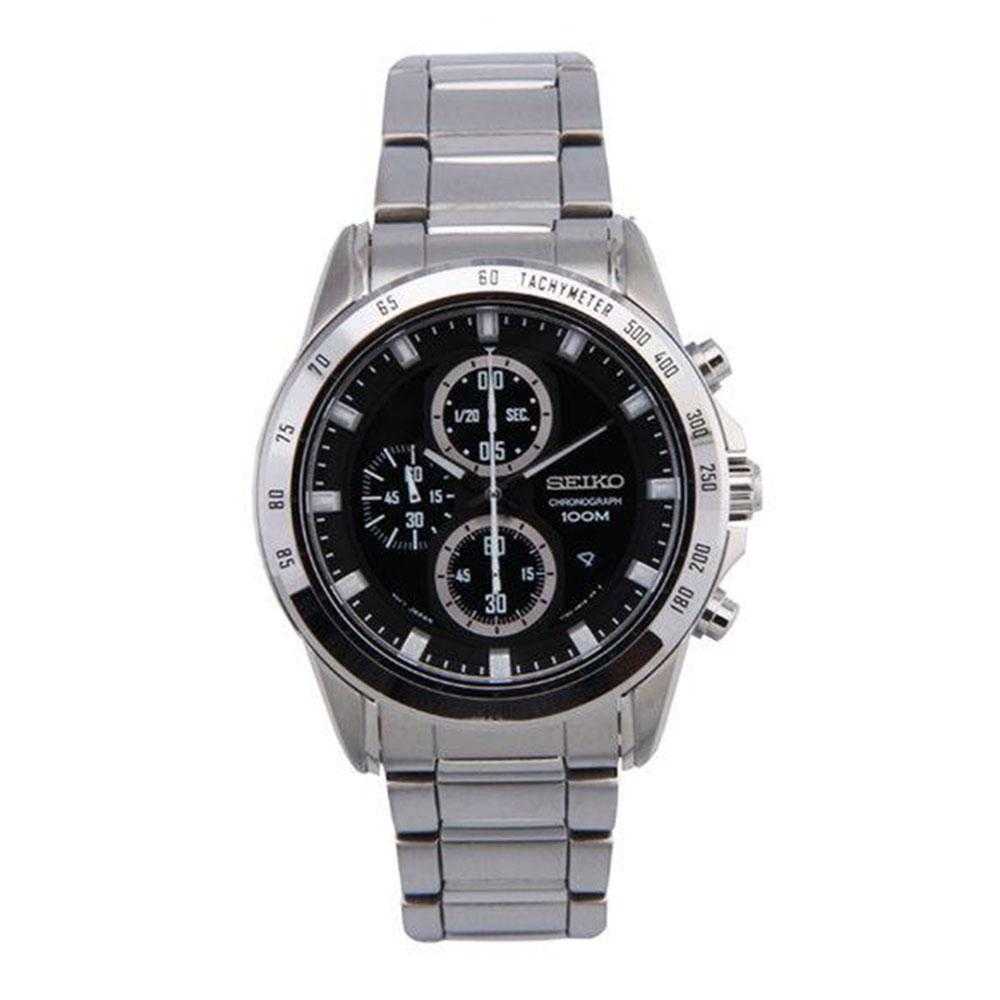 SEIKO CRITERIA SNDF49P1 CHRONOGRAPH STAINLESS STEEL MEN'S SILVER WATCH - H2 Hub Watches