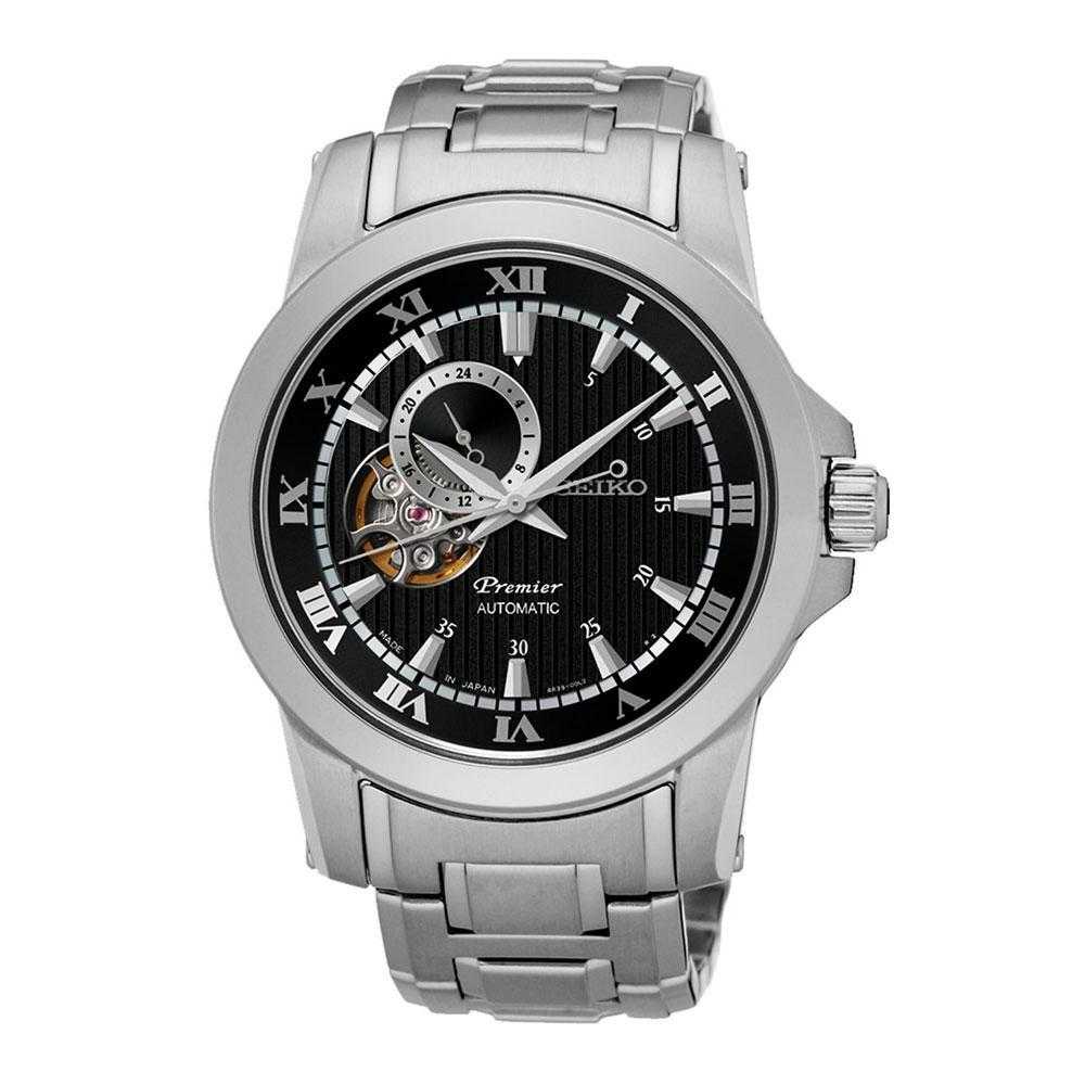 SEIKO PREMIER SSA277J1 AUTOMATIC STAINLESS STEEL MEN'S SILVER WATCH - H2 Hub Watches