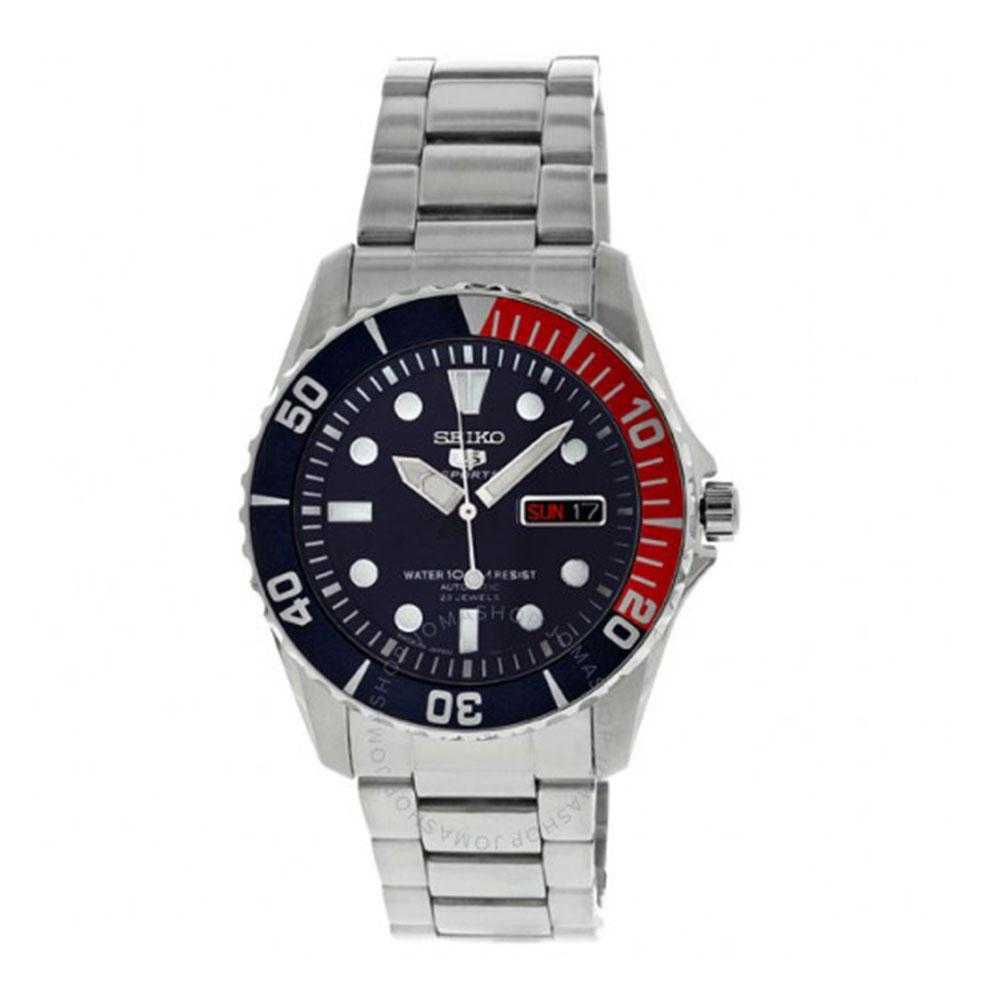 SEIKO 5 SNZF15J1 AUTOMATIC STAINLESS STEEL MEN'S SILVER WATCH - H2 Hub Watches