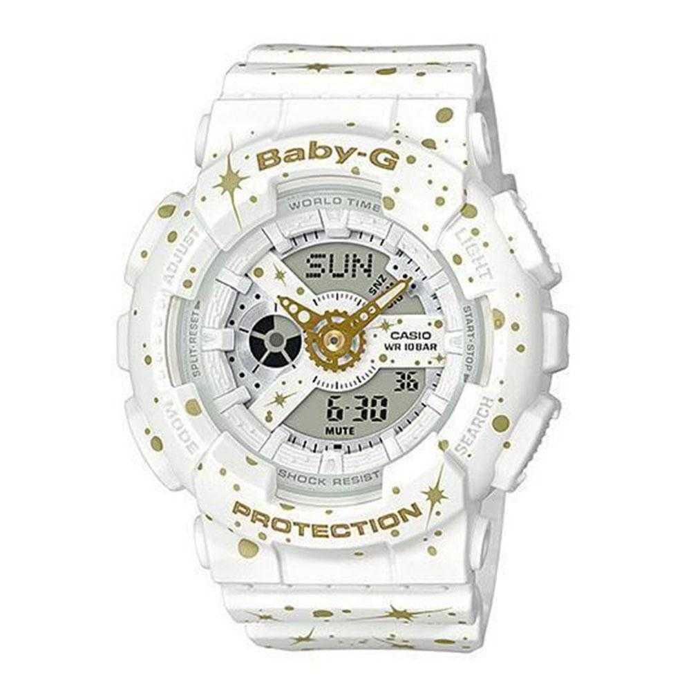 CASIO BABY-G BA-110ST-7ADR DIGITAL QUARTZ WHITE RESIN WOMEN'S WATCH - H2 Hub Watches