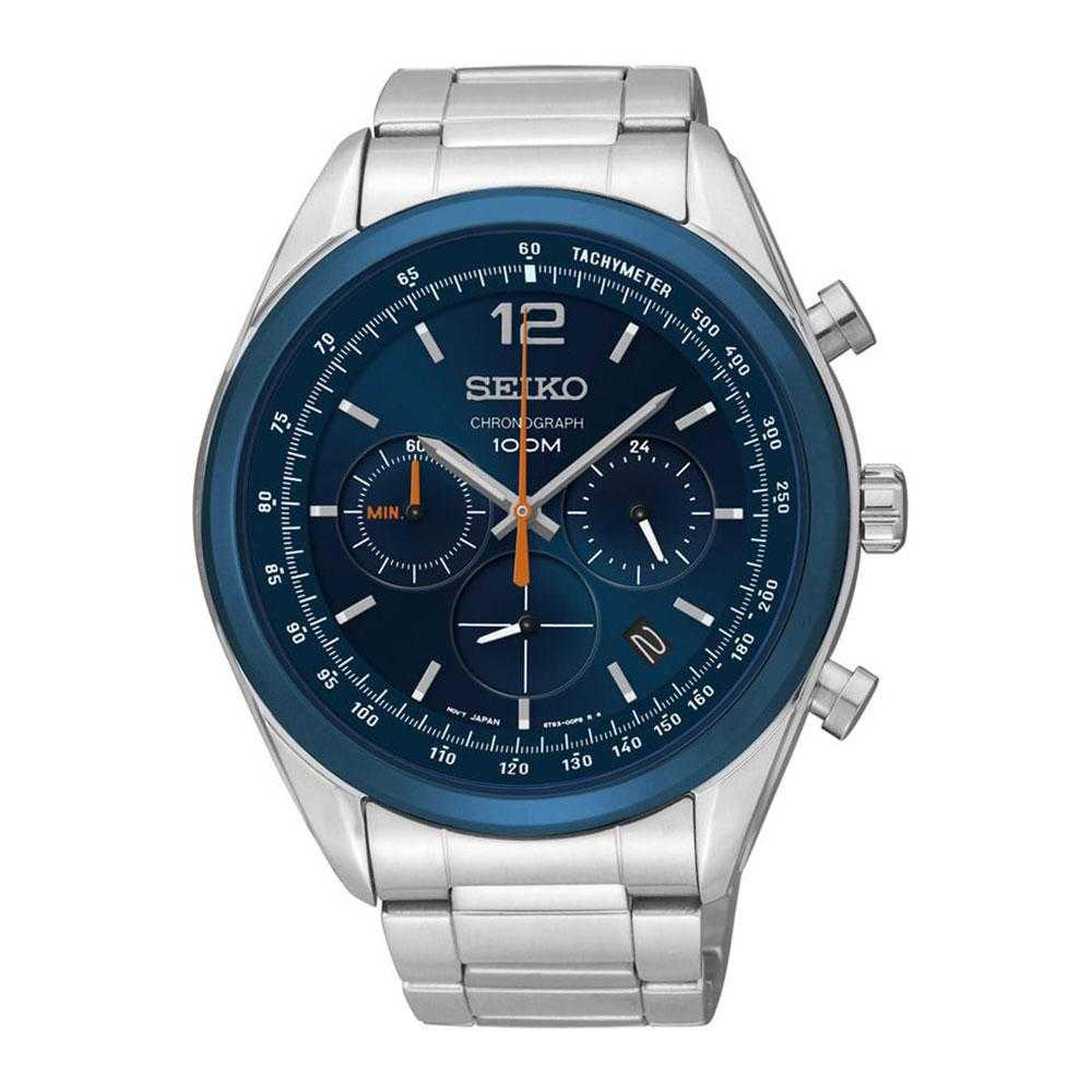 SEIKO GENERAL SSB091P1 CHRONOGRAPH STAINLESS STEEL MEN'S SILVER WATCH - H2 Hub Watches