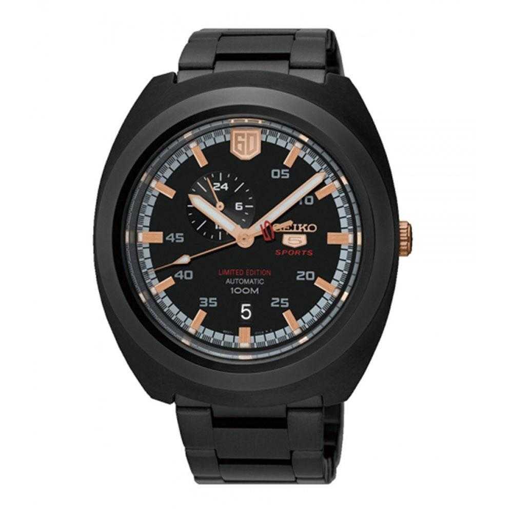 SEIKO 5 SPORTS SSA315K1 AUTOMATIC STAINLESS STEEL MEN'S BLACK WATCH - H2 Hub Watches