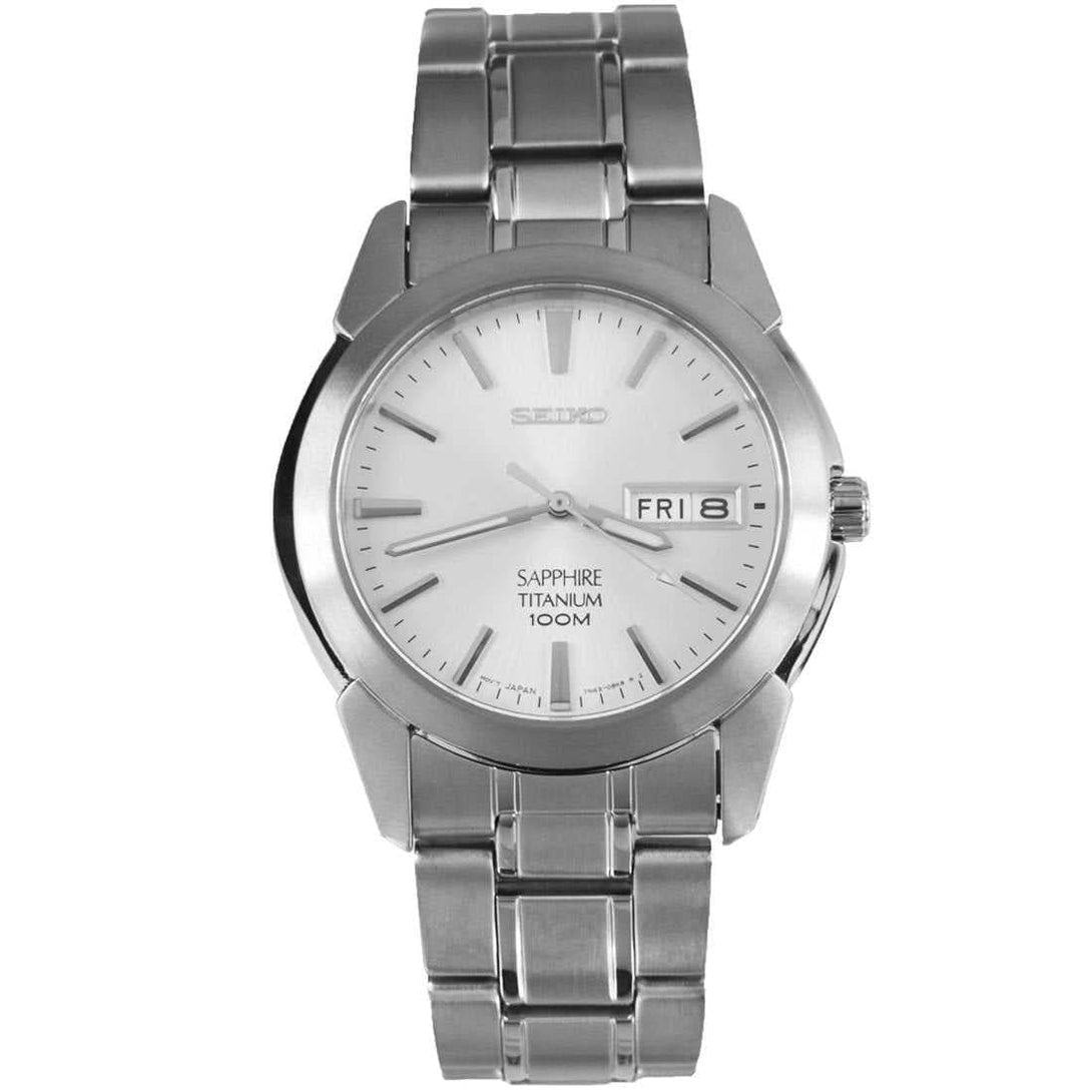SEIKO GENERAL SAPPHIRE SGG727P1 ANALOG STAINLESS STEEL MEN'S SILVER WATCH - H2 Hub Watches