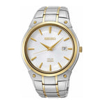 SEIKO GENERAL SNE324P1 SOLAR QUARTZ STAINLESS STEEL MEN'S TWO TONE WATCH - H2 Hub Watches