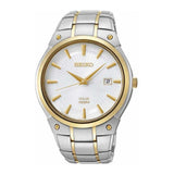 SEIKO GENERAL SNE324P1 SOLAR QUARTZ STAINLESS STEEL MEN'S TWO TONE WATCH - H2 Hub Watches