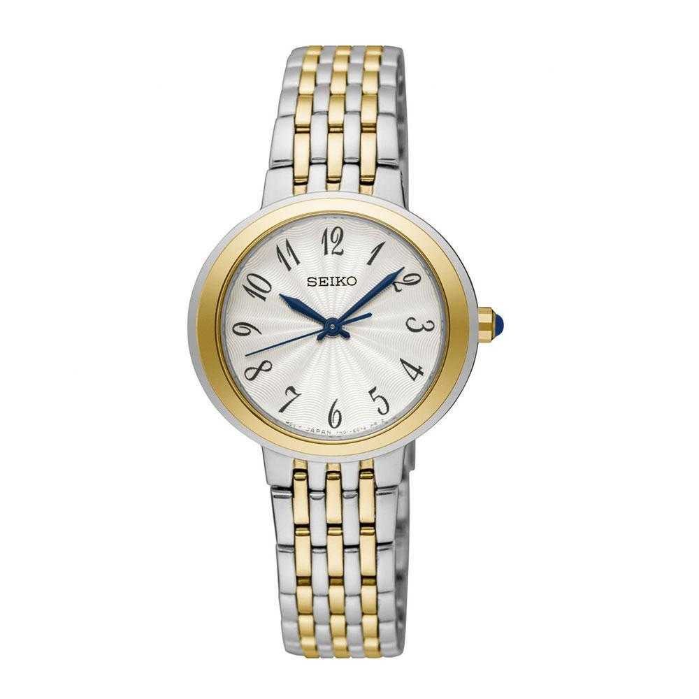 SEIKO GENERAL SRZ506P1 ANALOG STAINLESS STEEL WOMEN'S TWO TONE WATCH - H2 Hub Watches