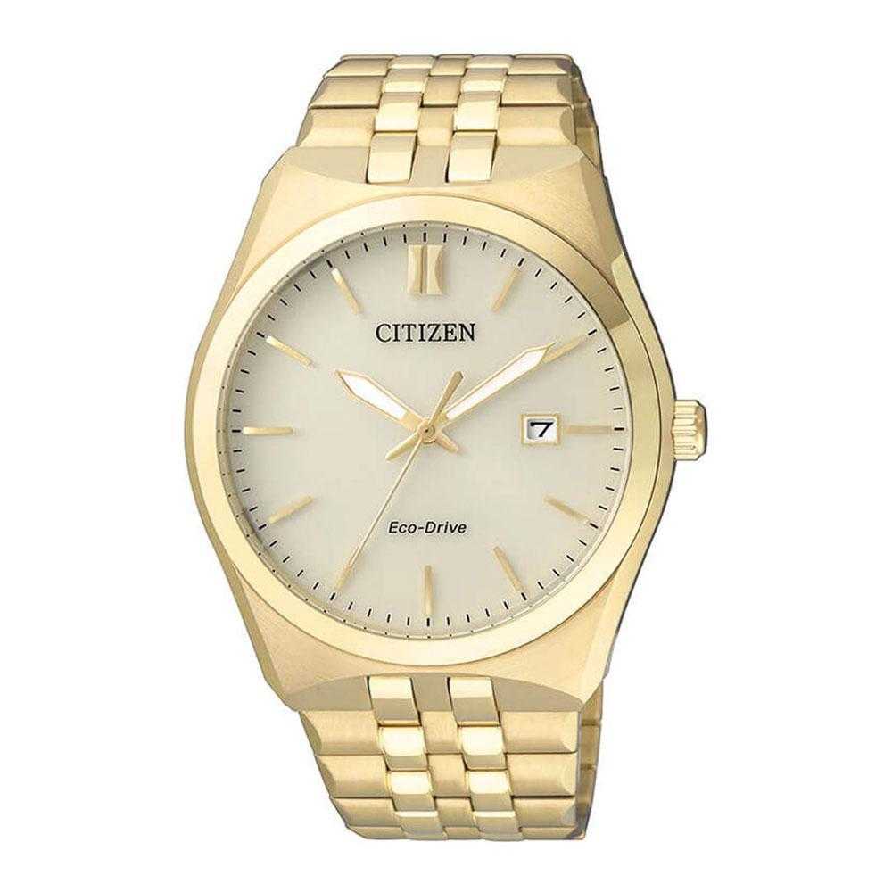 CITIZEN BM7332-61P ECO-DRIVE GOLD STAINLESS STEEL MEN'S WATCH - H2 Hub Watches