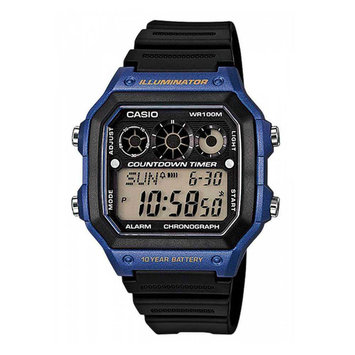 CASIO GENERAL AE-1300WH-2AVDF DIGITAL QUARTZ BLUE BLACK RESIN UNISEX'S WATCH - H2 Hub Watches