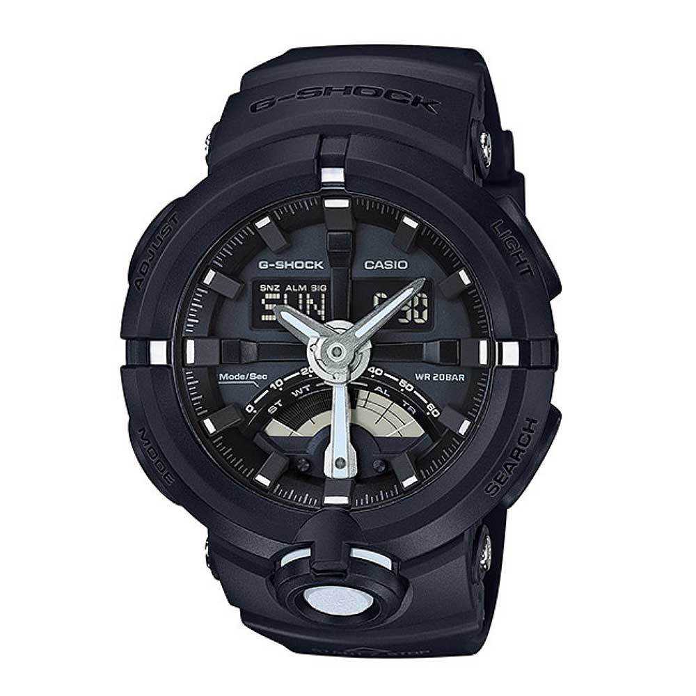 CASIO G-SHOCK GA-500-1ADR DIGITAL QUARTZ BLACK RESIN MEN'S WATCH - H2 Hub Watches