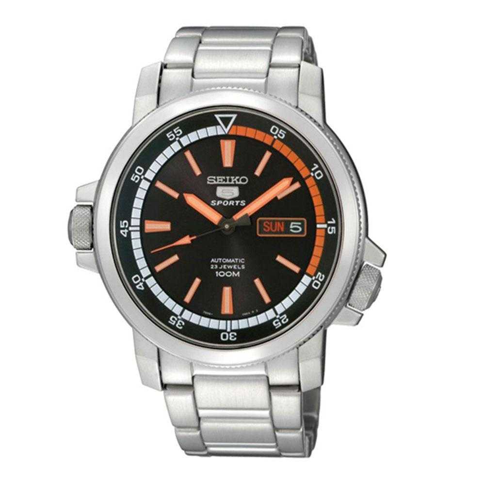 SEIKO 5 SPORTS SNZJ63K1 AUTOMATIC STAINLESS STEEL MEN'S SILVER WATCH - H2 Hub Watches
