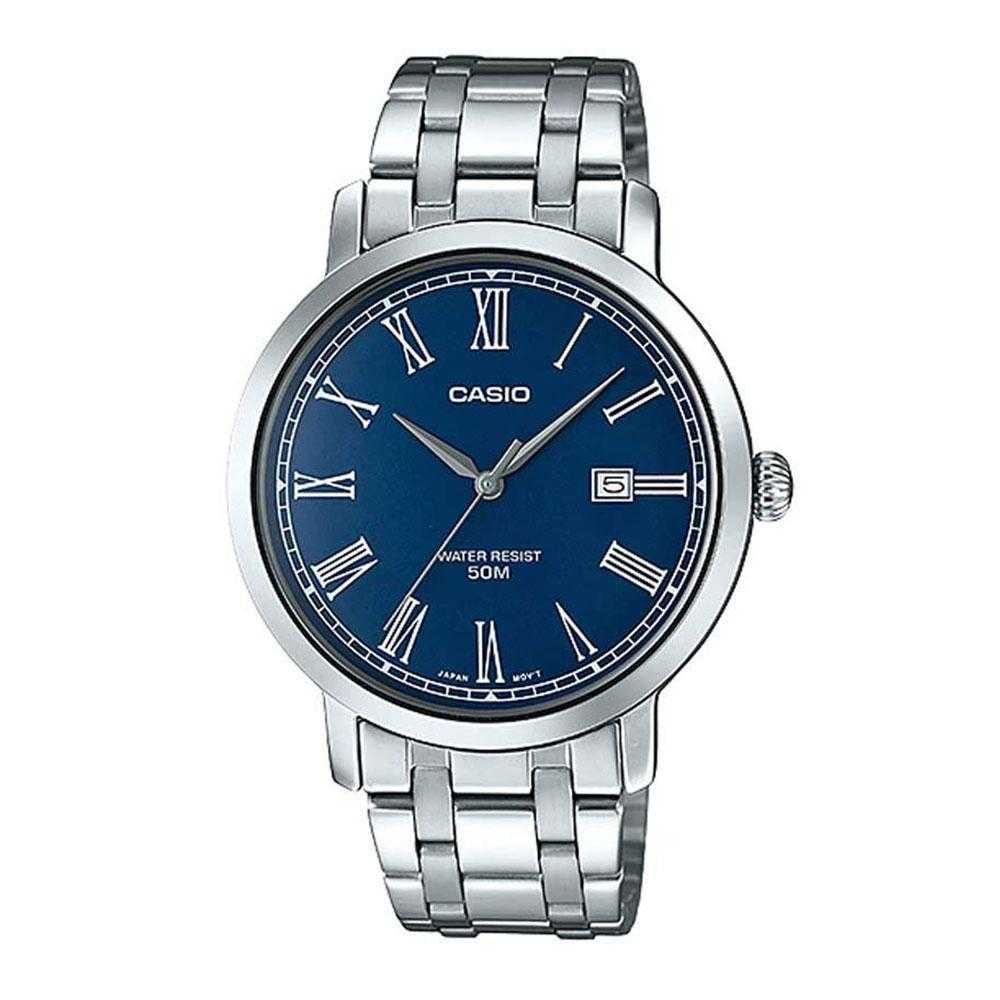 CASIO GENERAL MTP-E149D-2BVDF QUARTZ SILVER STAINLESS STEELMEN'S WATCH - H2 Hub Watches