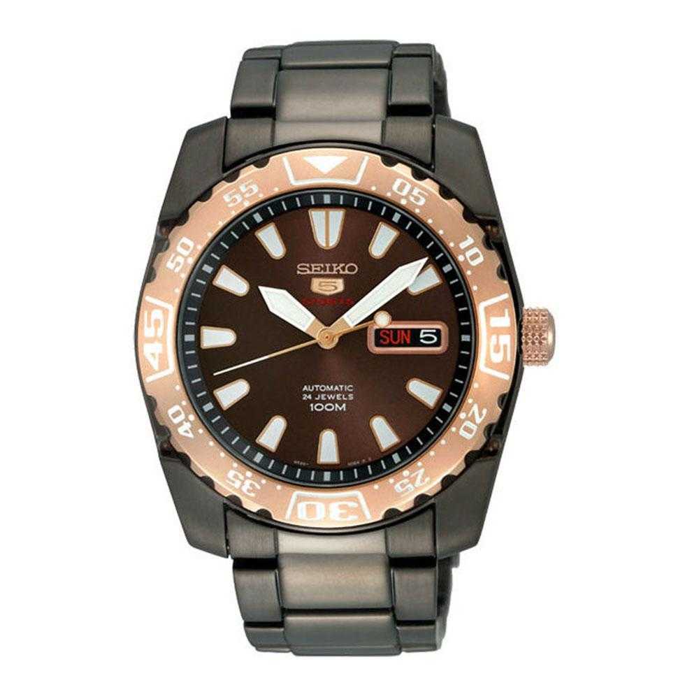 SEIKO 5 SRP172K1 AUTOMATIC STAINLESS STEEL MEN'S TWO TONE WATCH - H2 Hub Watches