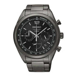SEIKO GENERAL SSB093P1 CHRONOGRAPH STAINLESS STEEL MEN'S BLACK WATCH - H2 Hub Watches