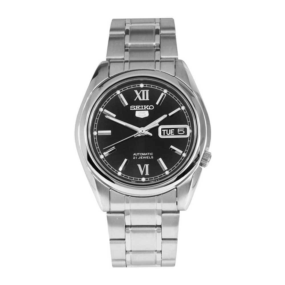 SEIKO 5 SNKL55K1 AUTOMATIC STAINLESS STEEL MEN'S SILVER WATCH - H2 Hub Watches