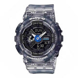 CASIO BABY-G BA-110JM-1ADR DIGITAL QUARTZ BLACK TRANSPARENT RESIN WOMEN'S WATCH - H2 Hub Watches