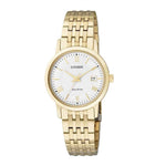 CITIZEN EW1582-54A ECO-DRIVE GOLD STAINLESS STEEL WOMEN'S WATCH - H2 Hub Watches