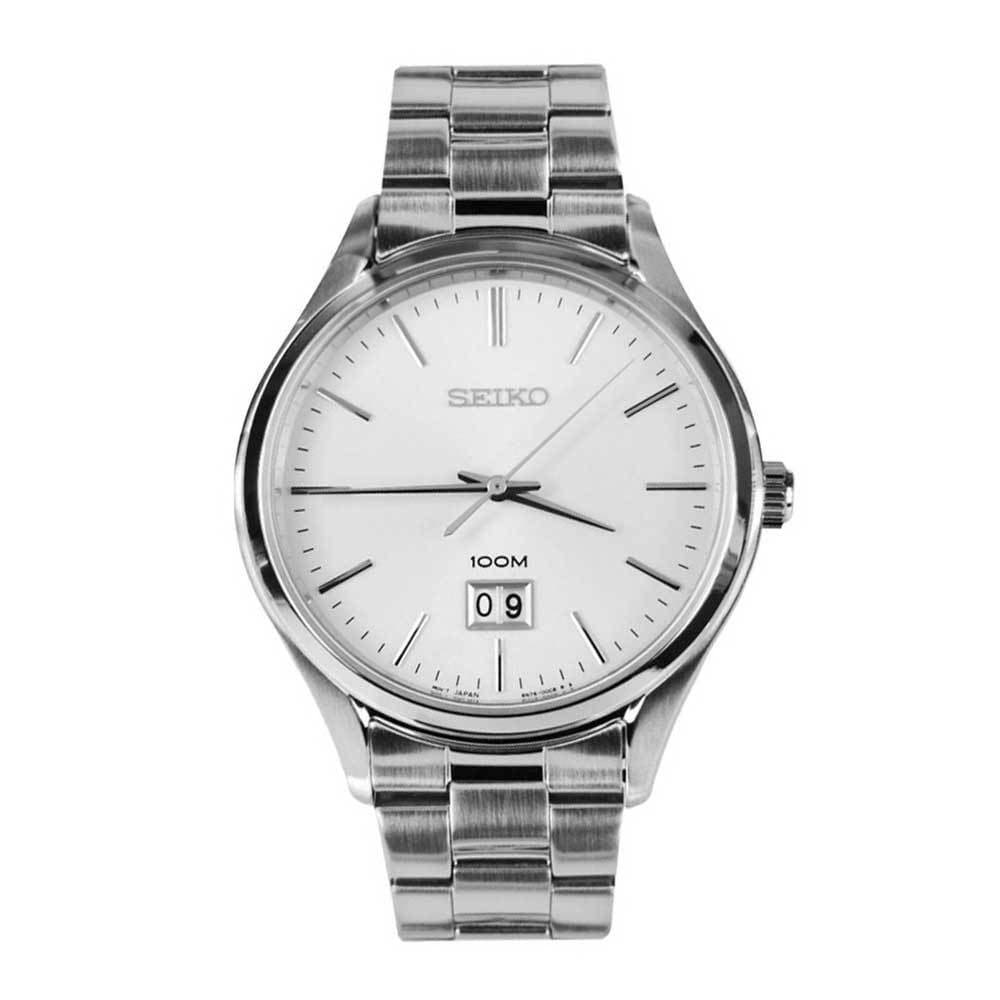 SEIKO GENERAL NEO CLASSIC SUR019P1 STAINLESS STEEL MEN'S SILVER WATCH - H2 Hub Watches