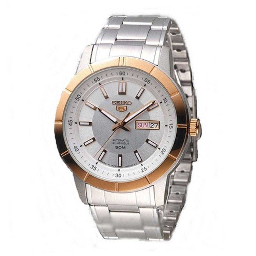 SEIKO 5 SNKN56K1 AUTOMATIC STAINLESS STEEL MEN'S SILVER WATCH - H2 Hub Watches