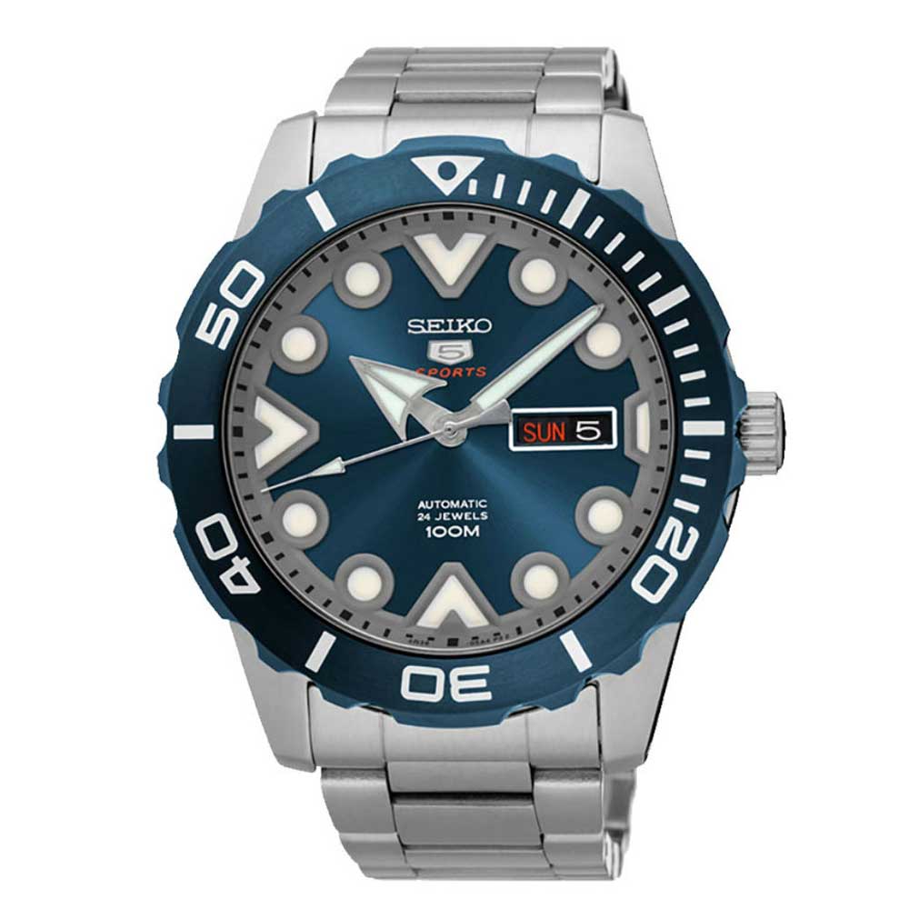 SEIKO 5 SPORTS SRPA09K1 AUTOMATIC STAINLESS STEEL MEN'S SILVER WATCH - H2 Hub Watches