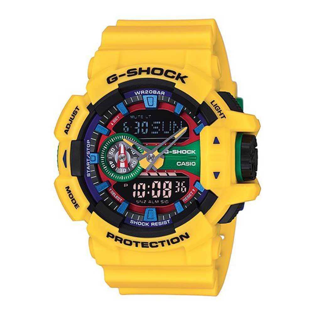 CASIO G-SHOCK GA-400-9ADR DIGITAL QUARTZ YELLOW RESIN MEN'S WATCH - H2 Hub Watches