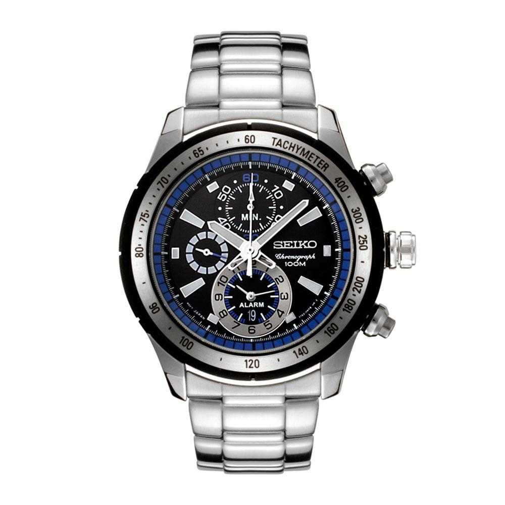 SEIKO GENERAL SNAC85P1 CHRONOGRAPH STAINLESS STEEL MEN'S SILVER WATCH - H2 Hub Watches