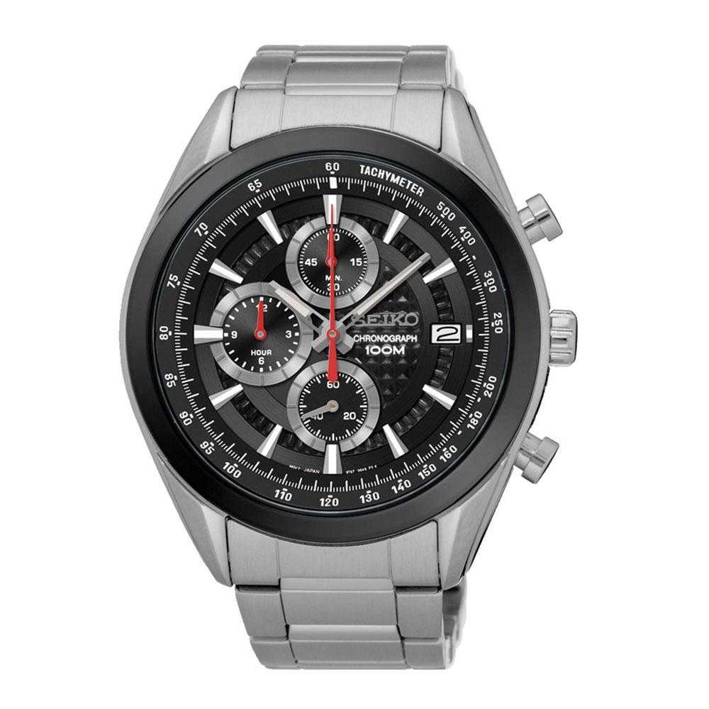 SEIKO GENERAL SSB201P1 CHRONOGRAPH STAINLESS STEEL MEN'S SILVER WATCH - H2 Hub Watches