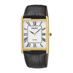 SEIKO GENERAL CORE SUP880P1 SOLAR WOMEN'S BLACK LEATHER STRAP WATCH - H2 Hub Watches