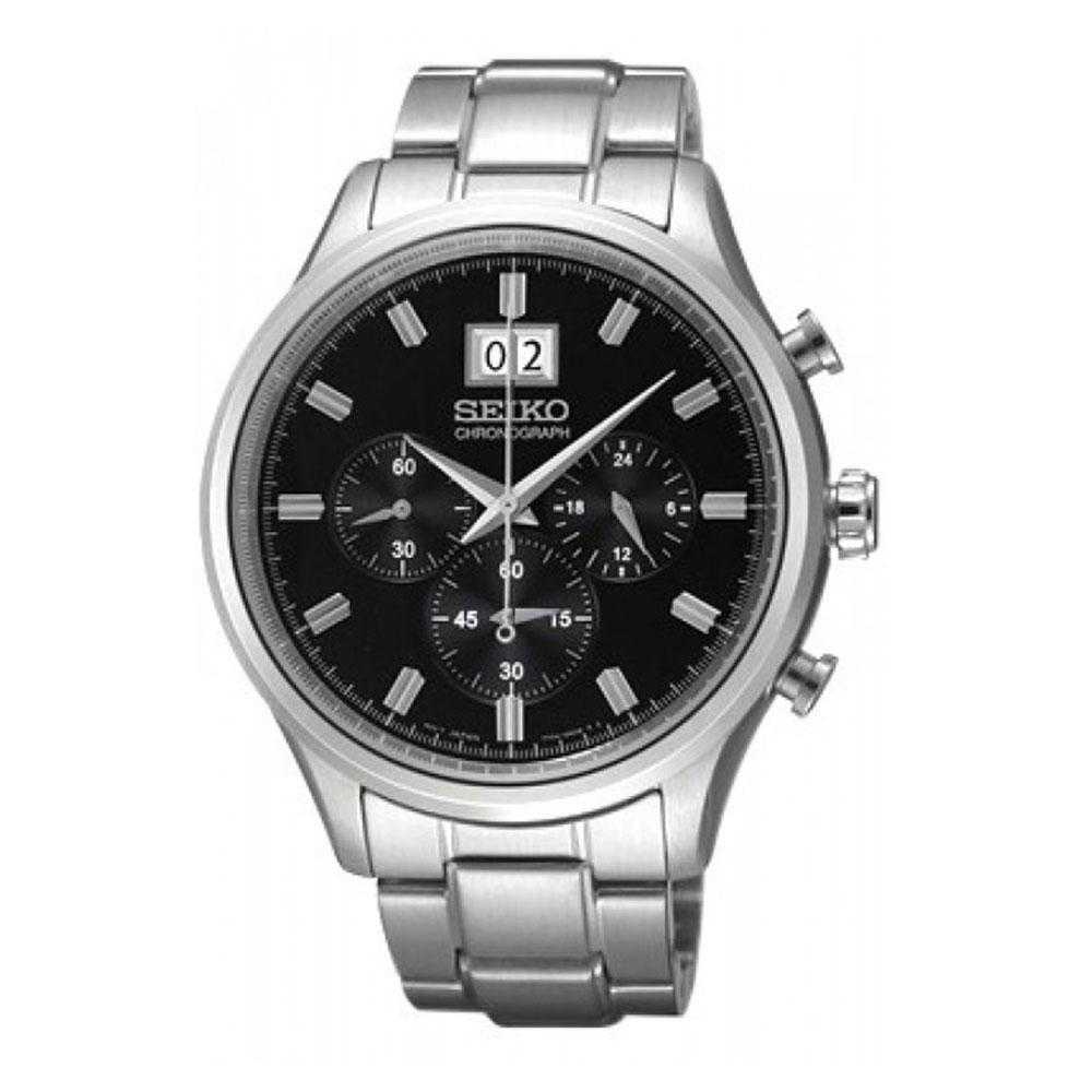 SEIKO GENERAL NEO CLASSIC SPC083P1 CHRONOGRAPH STAINLESS STEEL MEN'S SILVER WATCH - H2 Hub Watches