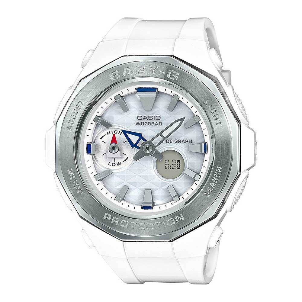 CASIO BABY-G BGA-225-7ADR DIGITAL QUARTZ WHITE RESIN WOMEN'S WATCH - H2 Hub Watches