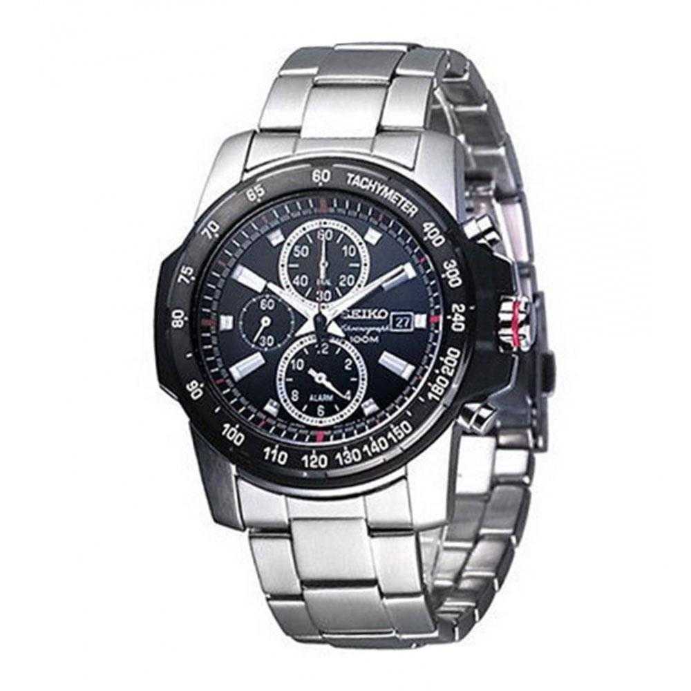 SEIKO GENERAL SNAD15P1 CHRONOGRAPH STAINLESS STEEL MEN'S SILVER WATCH - H2 Hub Watches