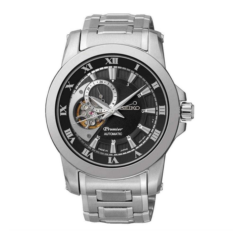 SEIKO PREMIER SSA215J1 AUTOMATIC STAINLESS STEEL MEN'S SILVER WATCH - H2 Hub Watches