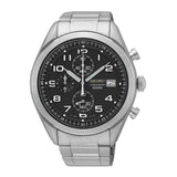 SEIKO GENERAL SSB269P1 CHRONOGRAPH STAINLESS STEEL MEN'S SILVER WATCH - H2 Hub Watches