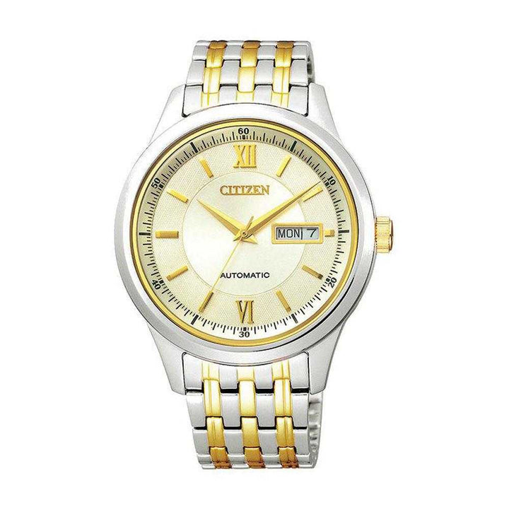 CITIZEN NY4056-58PB MECHANICAL TWO TONE STAINLESS STEEL MEN'S WATCH - H2 Hub Watches