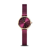 BERING 11022-969 CLASSIC POLISHED ROSE GOLD PURPLE MESH WOMEN'S WATCH