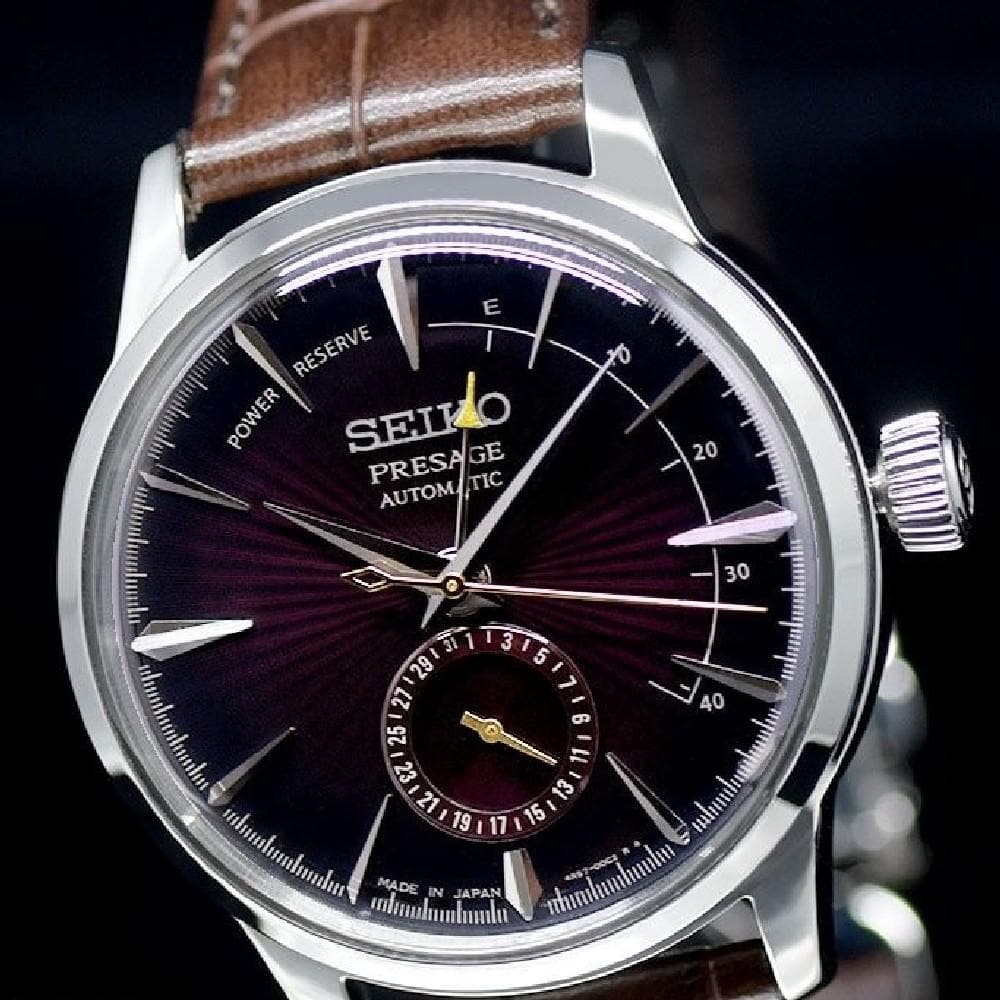 SEIKO PRESAGE AUTOMATIC COCKTAIL POWER RESERVE "BLACK CAT MARTINI"  SSA393J1 MEN'S WATCH - H2 Hub Watches
