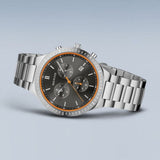 Bering Chronograph Silver Stainless Steel Men Watch 11743-709