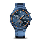 Bering Chronograph Blue Dial Stainless Steel Strap Men Watch 11743-797
