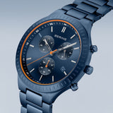 Bering Chronograph Blue Dial Stainless Steel Strap Men Watch 11743-797