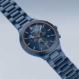 Bering Chronograph Blue Dial Stainless Steel Strap Men Watch 11743-797
