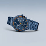 Bering Chronograph Blue Dial Stainless Steel Strap Men Watch 11743-797