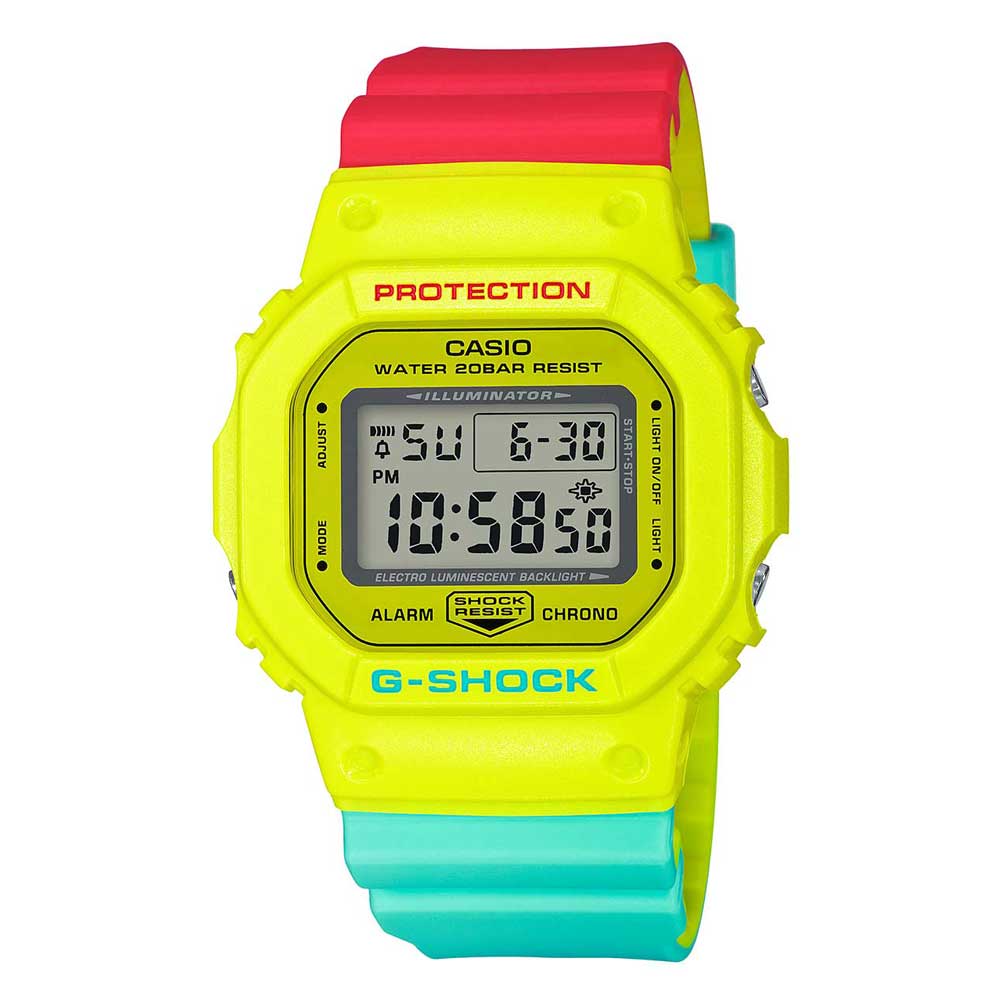 CASIO G-SHOCK DW-5600CMA-9DR DIGITAL QUARTZ YELLOW RESIN MEN'S WATCH - H2 Hub Watches