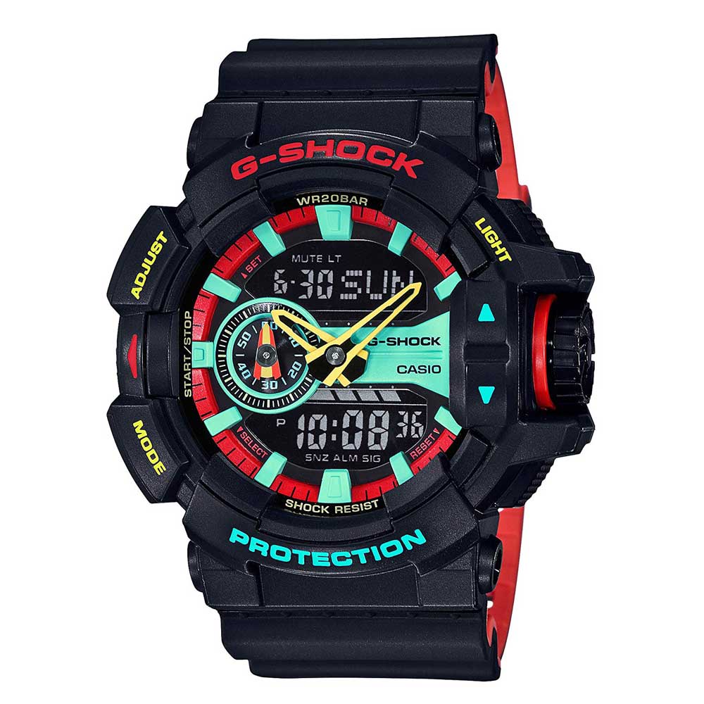CASIO G-SHOCK GA-400CM-1ADR DIGITAL QUARTZ BLACK RESIN MEN'S WATCH - H2 Hub Watches
