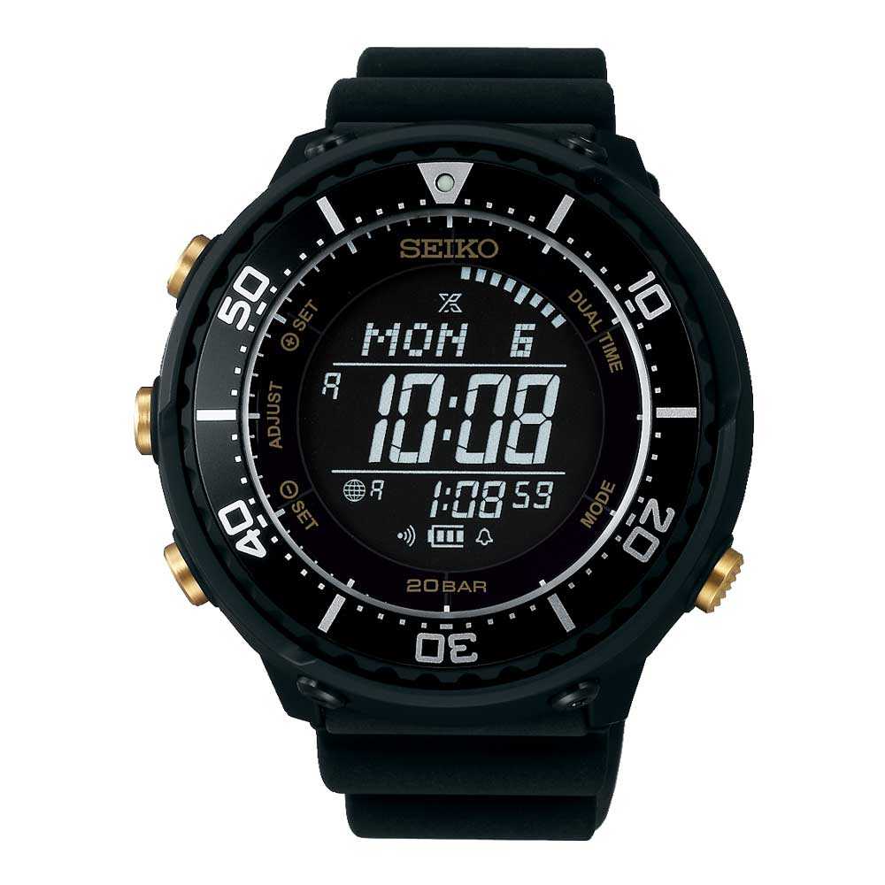 SEIKO PROSPEX SBEP005 SOLAR MEN'S BLACK RUBBER STRAP WATCH - H2 Hub Watches