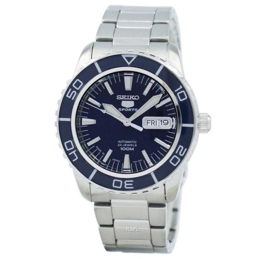 SEIKO 5 DIVER SNZH53J1 AUTOMATIC STAINLESS STEEL MEN'S SILVER WATCH - H2 Hub Watches