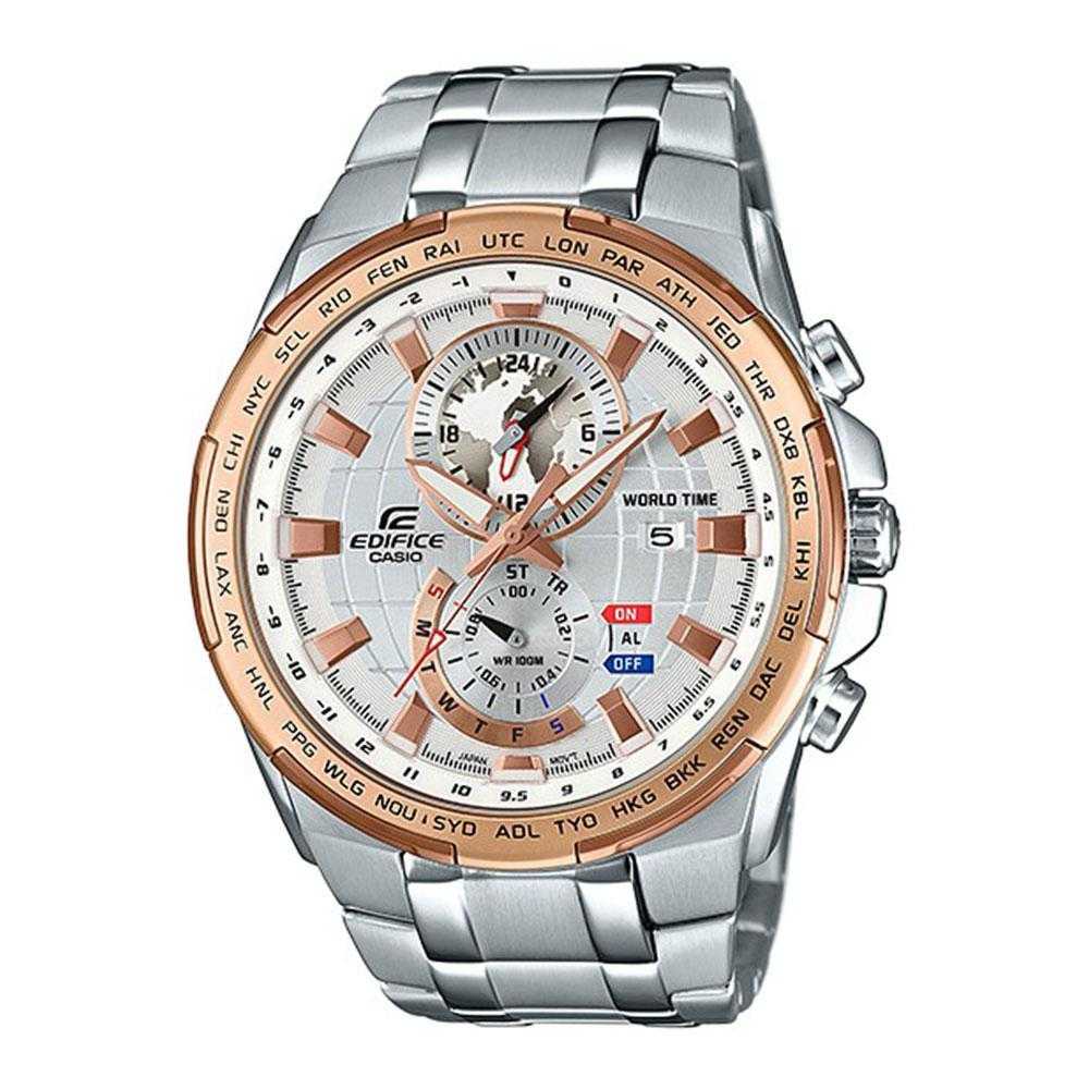 CASIO EDIFICE EFR-550D-7AVUDF CHRONOGRAPH TWO TONE STAINLESS STEEL MEN'S WATCH - H2 Hub Watches